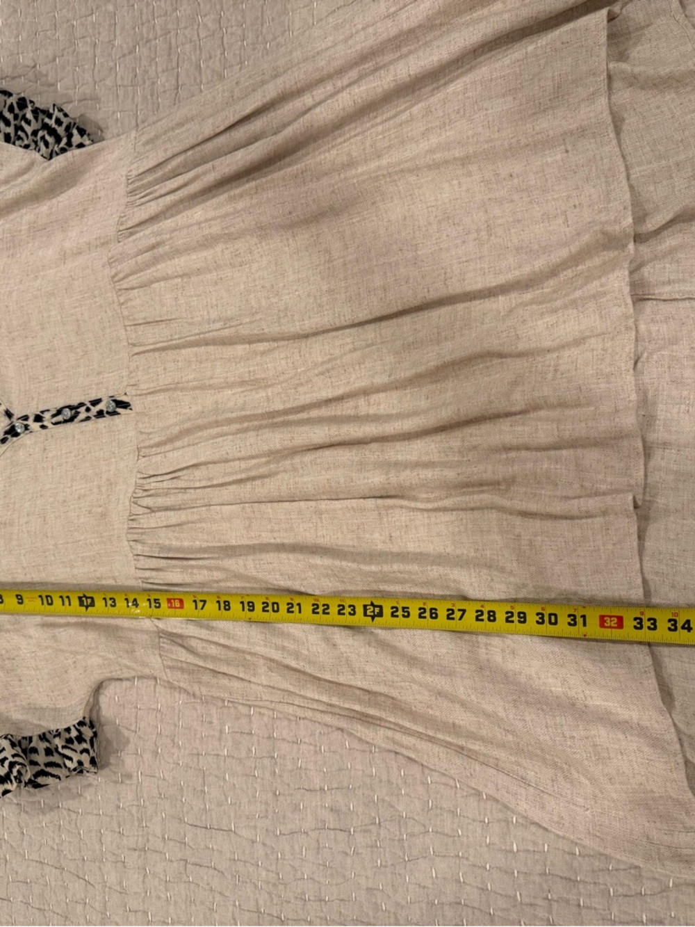 Umgee Beige Dress with Black Leopard-Trim Accents - Picture 4 of 8